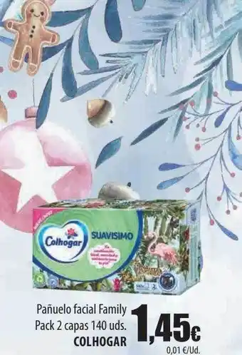 Spar Tenerife Pañuelo facial family pack 2 capas 140 colhogar oferta