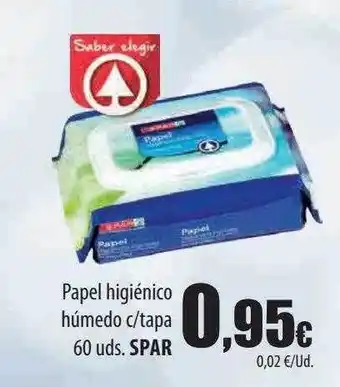 Spar Tenerife Papel higiénico húmedo c-tapa 60. spar oferta
