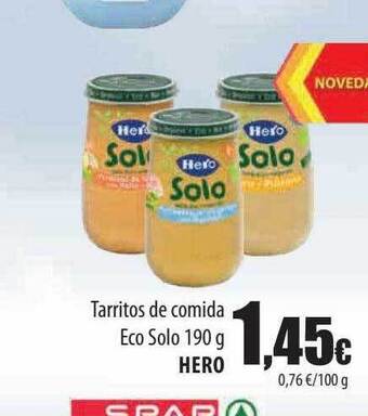 Spar Tenerife Tarritos de comida eco solo hero oferta