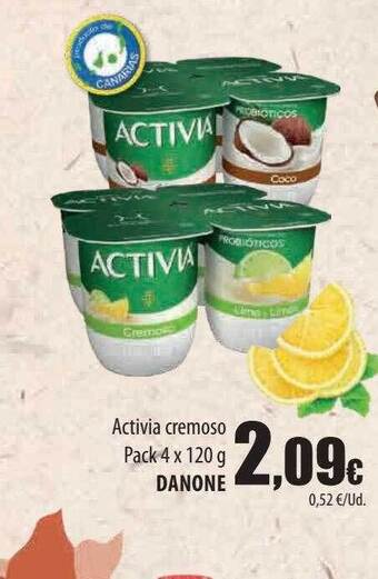 Spar Tenerife Activia cremoso pack 4 danone oferta