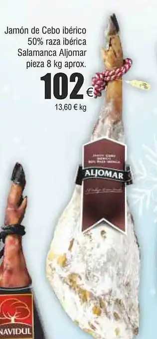 FROIZ Jamón de cebo ibérico 50% raza ibérica salamanca aljomar pieza aprox oferta