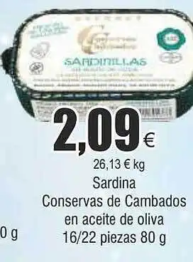 FROIZ Conservas de cambados en aceite de oliva 16-22 piezas oferta