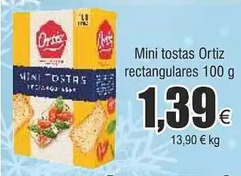 FROIZ Mini tostas ortiz rectangulares oferta