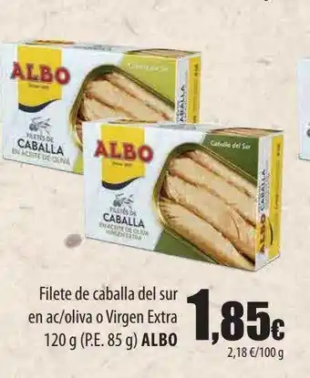 Spar Tenerife Filete de caballa del sur en ac-oliva o virgen extra albo oferta