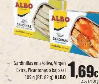 Spar Tenerife Sardinillas en a-oliva, virgen extra, picantonas o bajo sal albo oferta