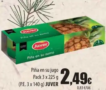Spar Tenerife Piña en su jugo pack 3 juver oferta
