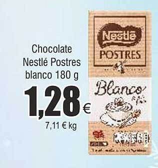 FROIZ Chocolate nestlé postres blanco oferta