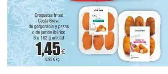 FROIZ Croquetas fritas costa brava de gorgonzola y pasas o de jamón ibérico 6 oferta