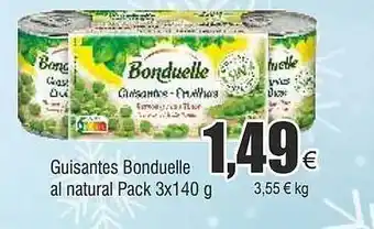 FROIZ Guisantes bonduelle al natural pack 3 oferta