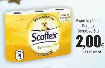 FROIZ Papel higénico scottex sensitive 6 oferta