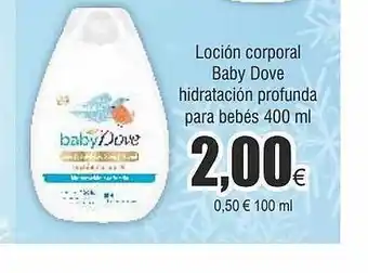 FROIZ Loción corporal baby dove hidratación profunda para bebés oferta