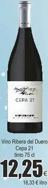 FROIZ Vino ribera del duero cepa 21 tinto oferta