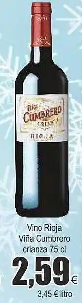 FROIZ Vino rioja viña cumbrero crianza oferta