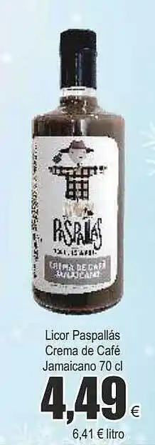 FROIZ Licor paspallás crema de café jamaicano oferta