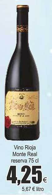 FROIZ Vino rioja monte real reserva oferta