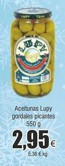 FROIZ Aceitunas lupy gordales picantes oferta