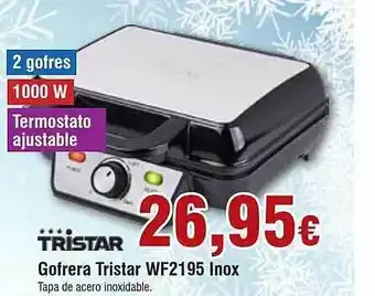 FROIZ Tristar gofrera tristar wf2195 inox oferta