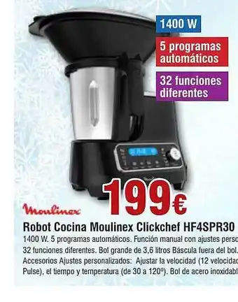 FROIZ Moulinex robot cocina moulinex clickchef hf4spr30 oferta