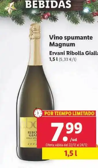 Lidl Vinos spumante magnum ervani ribolla gialla oferta