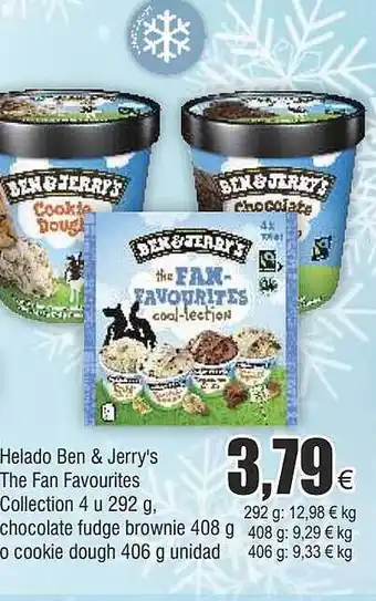 FROIZ Helado ben & jerry's the fan favourites collection 4 chocolate fudge brownie o cookie dough oferta