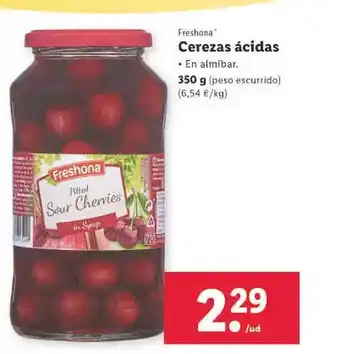 Lidl Freshona cerezas ácidas oferta