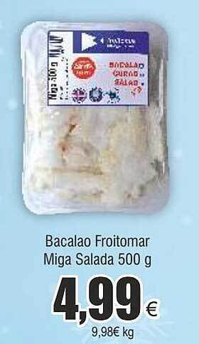 FROIZ Bacalao froitomar miga salada oferta