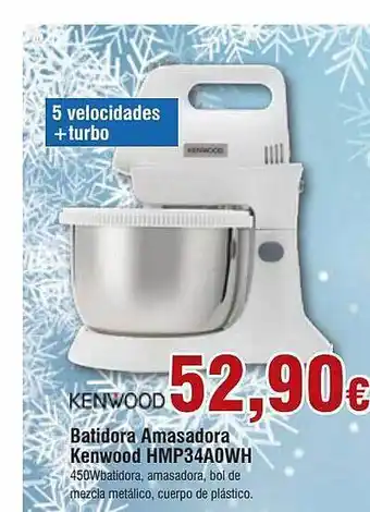 FROIZ Kenwood batidora amasadora kenwood hmp34a0wh oferta