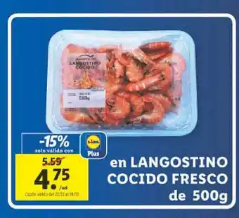 Lidl Langostino cocido fersco oferta