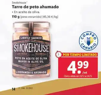 Lidl Smokehouse tarro de peto ahumado oferta