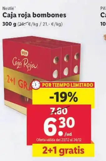 Lidl Nestlé caja roja bombones oferta