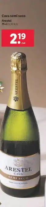 Lidl Cava semi seco arestel oferta