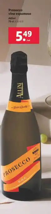 Lidl Prosecco vino espumoso allini oferta
