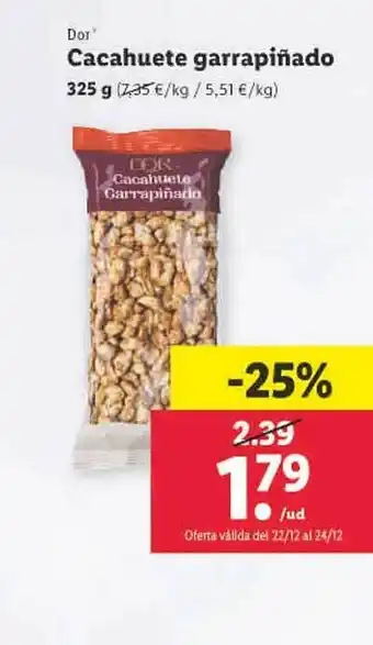 Lidl Dor cacahuete garrapiñado oferta