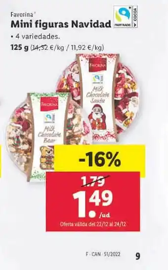 Lidl Favorina mini figuras navidad oferta