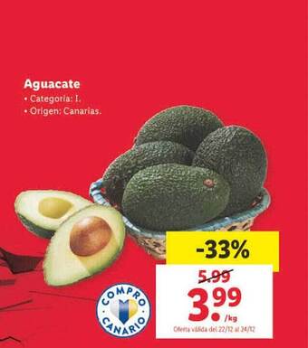 Lidl Aguacate oferta