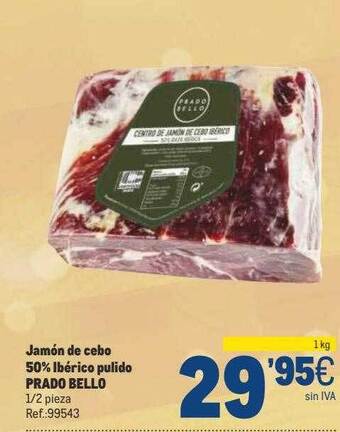 Makro Jamón de cebo 50% ibérico pulido prado bello oferta