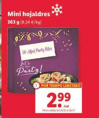 Lidl Mini hojaldres oferta