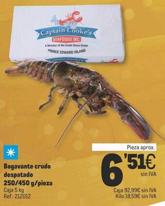 Makro Bogavante crudo despatado 250 450 g pieza oferta