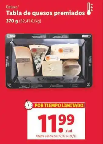 Lidl Deluxe tabla de queso premiados oferta
