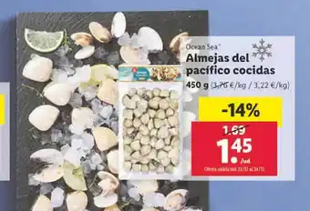Lidl Ocean sea almejas del pacifico cocidas oferta