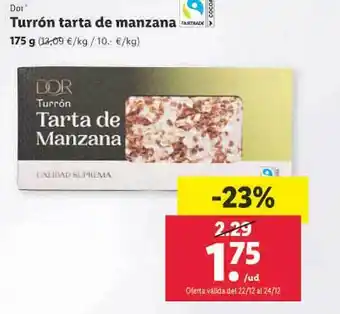Lidl Dor turrón tarta de manzana oferta