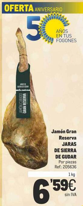 Makro Jamón gran reserva jaras de sierra de gudar oferta
