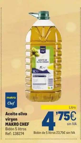 Makro Aceite oliva virgen makro chef oferta