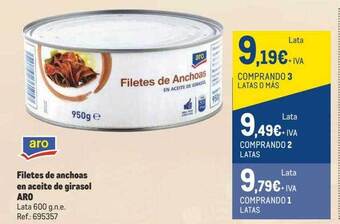 Makro Filetes de anchoas en aceite de girasol aro oferta