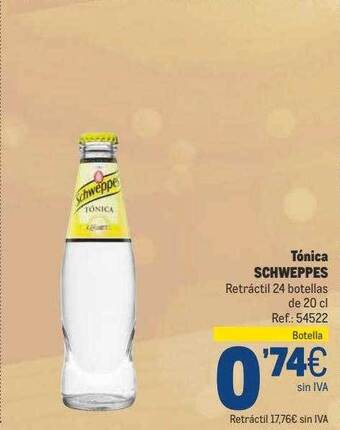 Makro Tónica schweppes oferta
