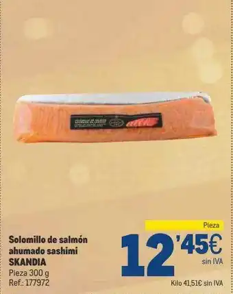 Makro Solomillo de salmón ahumado sashini skandia oferta