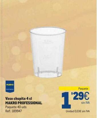 Makro Vaso chupito 4 cl makro professional oferta