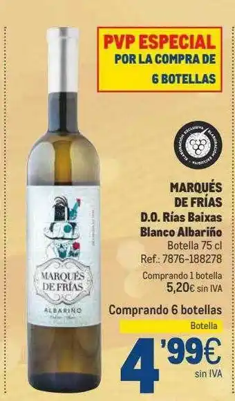 Makro Marqués de frias d.o. rias baixas blanco albariño oferta