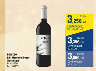Makro Delecto d.o. ribera del duero tinto roble oferta