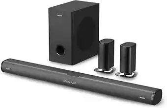 Amazon Majority everest 5.1 dolby audio con barra de sonido | 300 watt con subwoofer inalámbrico | altavoces satélite desmontable... oferta